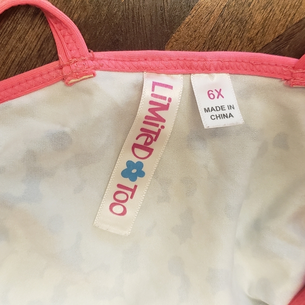 Limited Too Swimwear with Ruffle Trim - Blue and Pink Size 6x - Picture 10 of 13